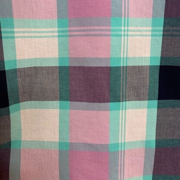 U.S. Polo Assn. Blouse Purple Green Black Plaid Button Down Shirt Casual Small - Picture 6 of 12